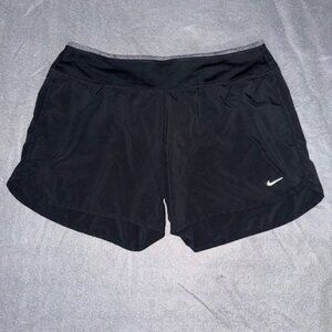 Nike Women’s 6" Rival Stretch Woven Running Shorts 520316‑011 Black Gray Size L